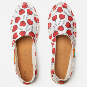 Red Lollipops, Heart Lollipops, Lollipop Pattern Espadrilles