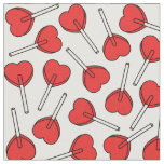 Red Lollipops, Heart Lollipops, Lollipop Pattern Fabric