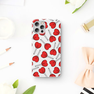 Red Lollipops, Heart Lollipops, Lollipop Pattern iPhone 17 Case