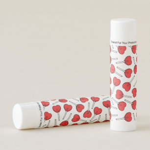 Red Lollipops, Heart Lollipops, Lollipop Pattern Lip Balm