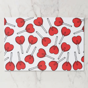 Red Lollipops, Heart Lollipops, Lollipop Pattern Paper Pad