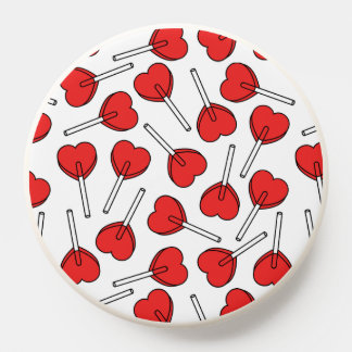 Red Lollipops, Heart Lollipops, Lollipop Pattern PopSocket