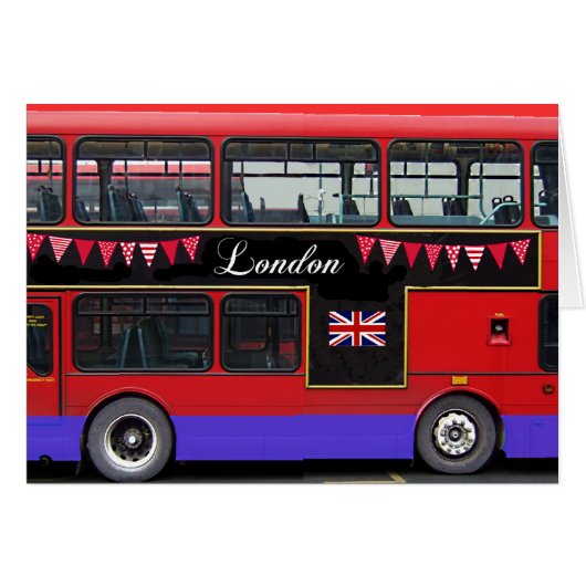Red London Bus Double Decker Cards (Front Horizontal)