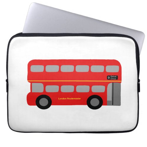 Red London Bus Laptop Sleeve