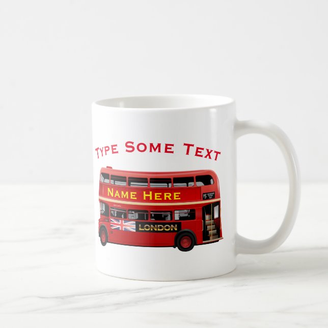 Red London Bus Themed Coffee Mug (Right)