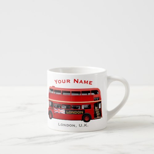 Red London Bus Themed Espresso Cup