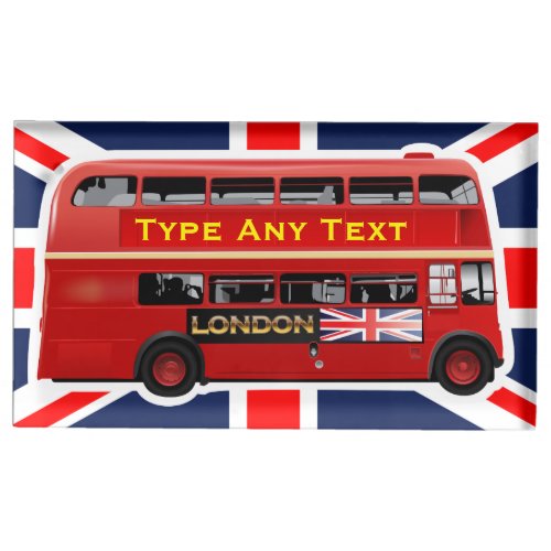 Red London Bus Themed Table Card Holder