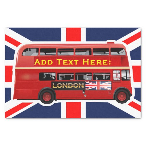 Red London Bus Themed Tissue Paper
