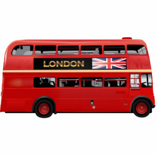 Red London Double Decker Bus Cutout