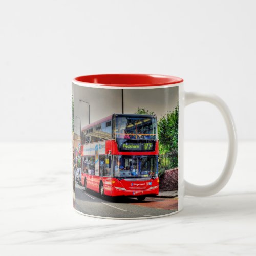 Red London Double_Decker Bus _ England UK Two_Tone Coffee Mug