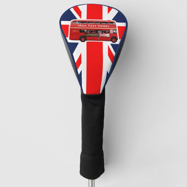 Red London Double Decker Bus Golf Head Cover (Front)