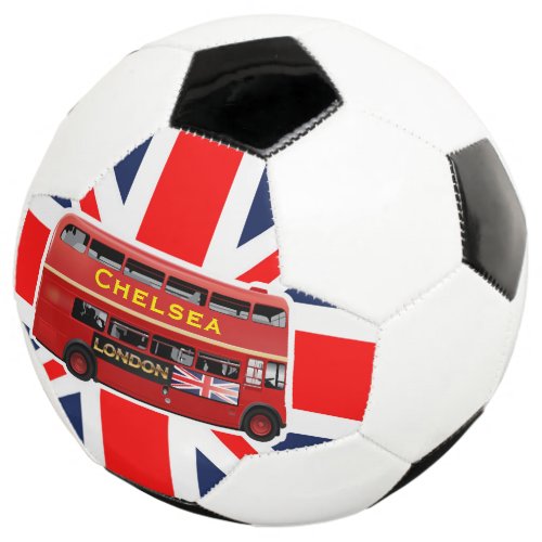 Red London Double Decker Bus Soccer Ball