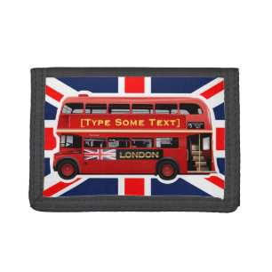 Red London Double Decker Bus Trifold Wallet