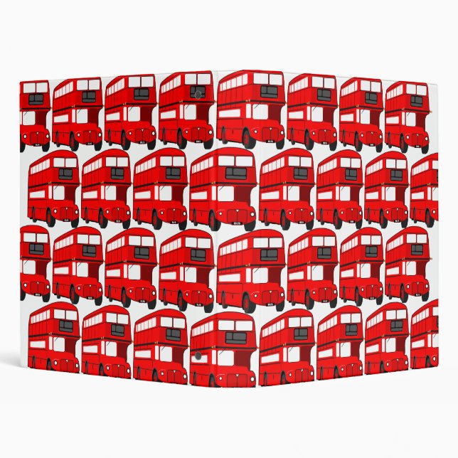 Red London Double Decker Bus Wallpaper 3 Ring Binder (Background)
