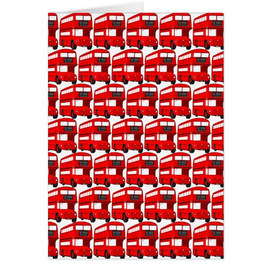 Red London Double Decker Bus Wallpaper Cards (Front)