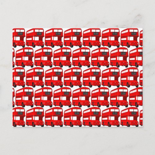 Red London Double Decker Bus Wallpaper Postcard
