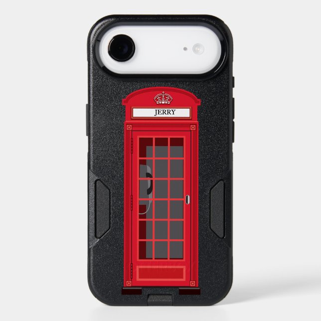 Red London Phone Booth Iphone 17 Air Case (Back)