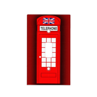 Red London Phone Box Lightswitch Cover