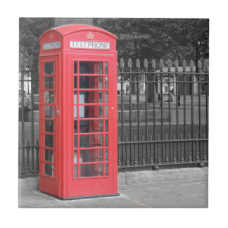 Red London Phonebox Ceramic Tile