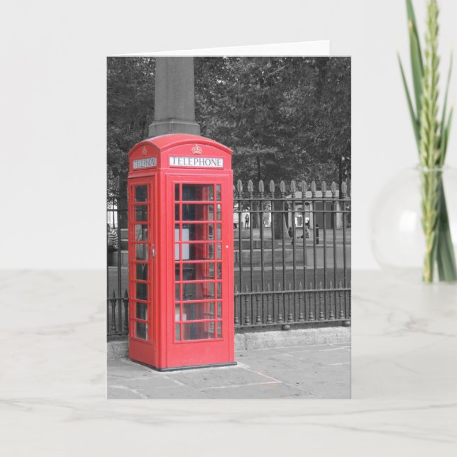 Red London Phonebox Greeting Card (Front)
