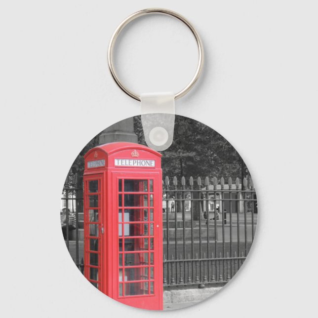 Red London Phonebox Keychain (Front)
