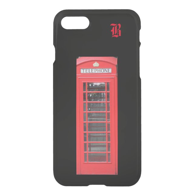 Red London Telephone Booth on Iphone Case (Back)