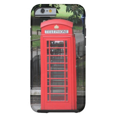 Red London Telephone Booth On Iphone Case