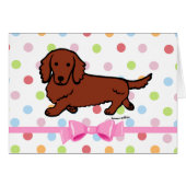 Red Long Haired Dachshund 1 (Front Horizontal)