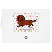 Red Long Haired Dachshund 1 Cards (Back Horizontal)