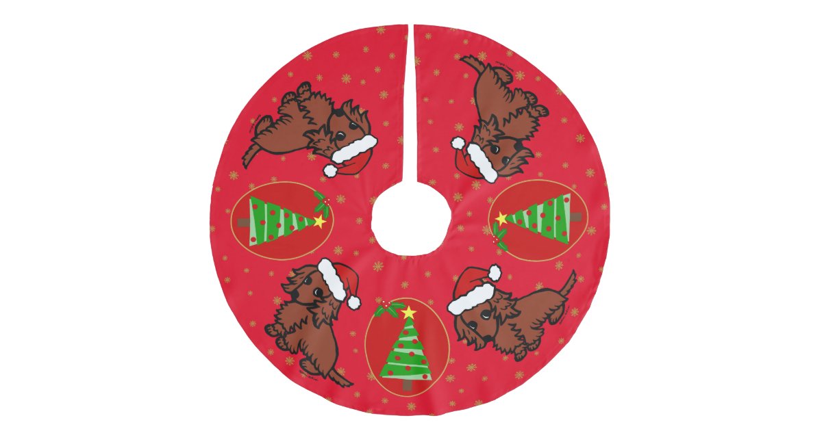 Cozy Knit Dachshund Christmas Quilted Tree Skirt NCU0LDH147