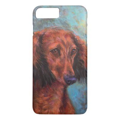 Red long haired dachshund iPhone 8 plus/7 plus case