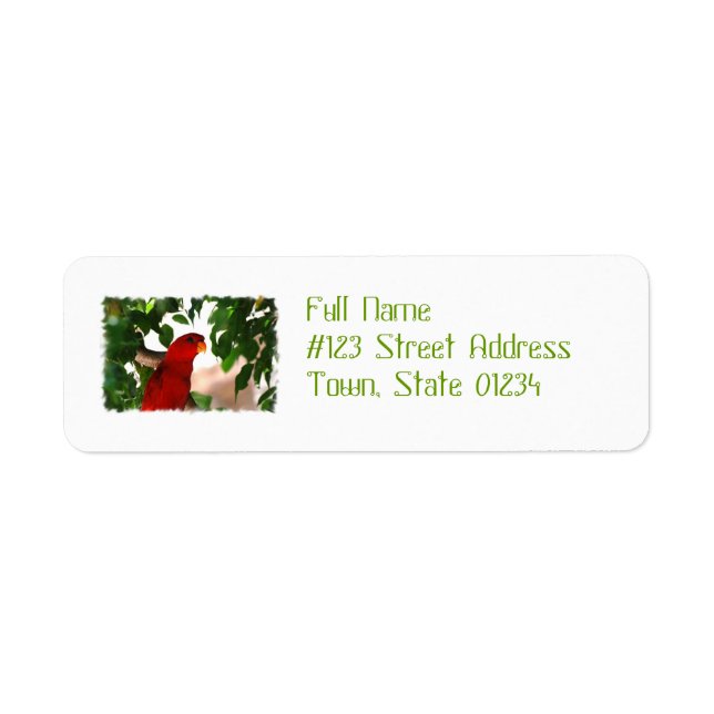 Red Lorikeet Label (Front)