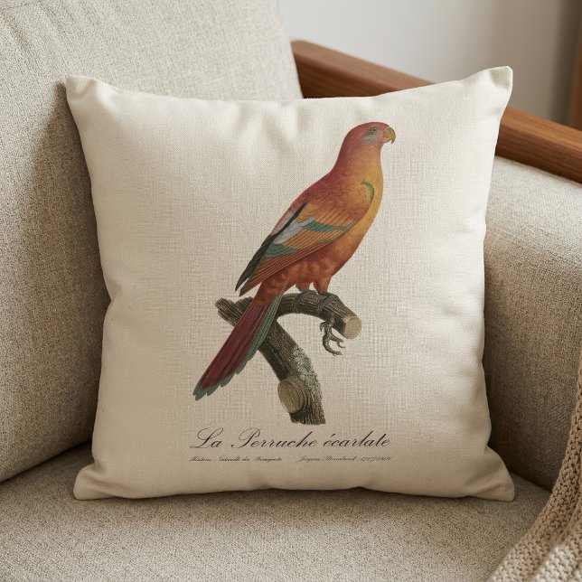 Red Lory or Eos Bornea, Trichoglossus borneus Throw Pillow (Red Lory or Eos Bornea, Trichoglossus borneus. Throw Pillow)
