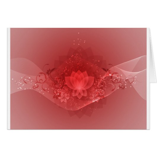 Red Lotus Flower Cards (Front Horizontal)