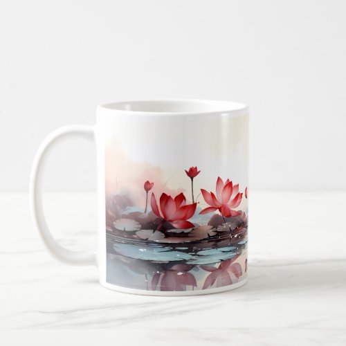 Red Lotus Flower On Your Mug