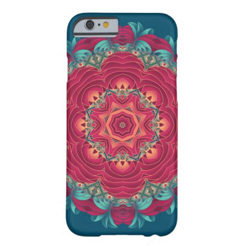 Red Lotus Mandala Barely There iPhone 6 Case
