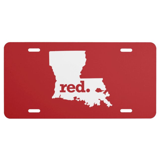RED LOUISIANA LICENSE PLATE (Front)