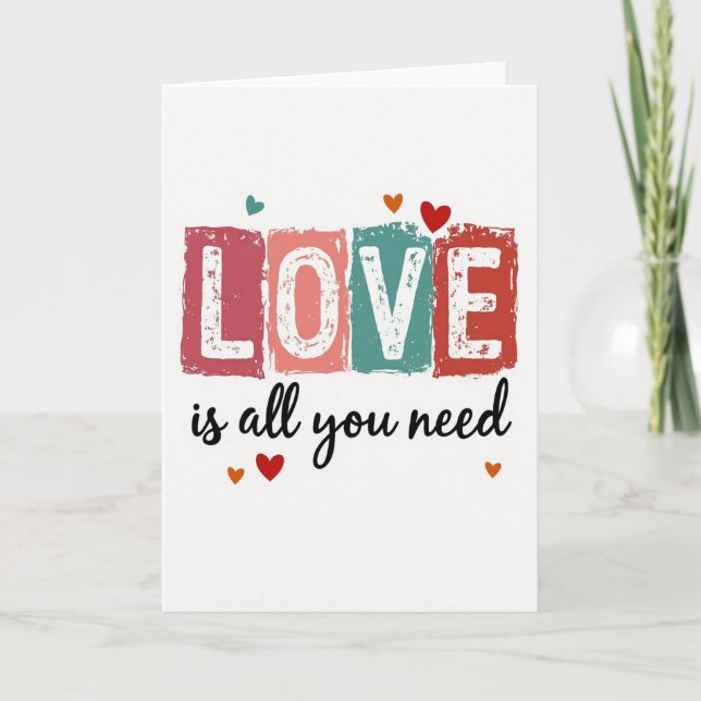 Red Love All You Need Card (Front)