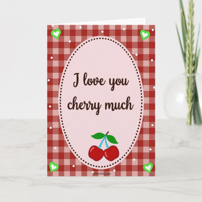 Red Love Cherry Much Card (Front)