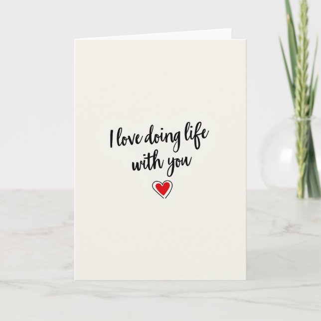 Red Love Doing Life With You Card (Front)