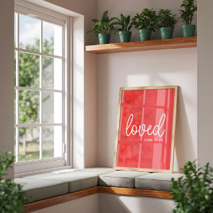 Red Love Faith Quote minimalist Poster