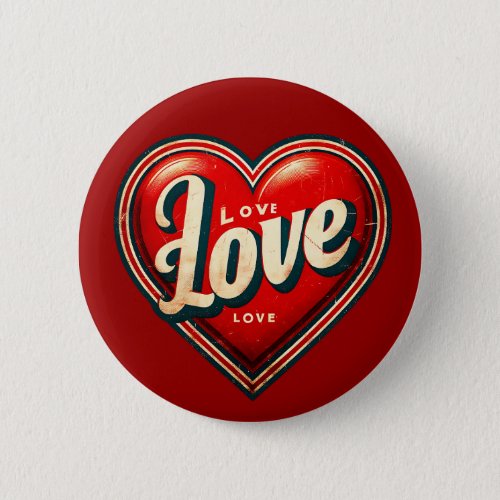 Red Love Heart Button