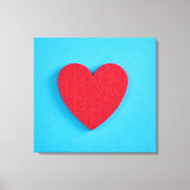 Red Love Heart Canvas Print (Front)