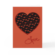 Red Love Heart Card