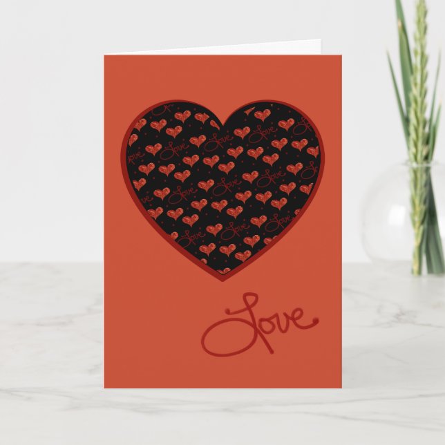 Red Love Heart Card (Front)