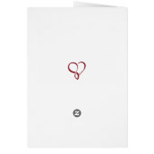 Red Love Heart Greeting Card (Back)