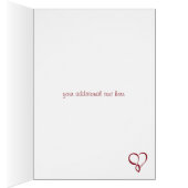 Red Love Heart Greeting Card (Inside (Right))