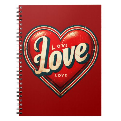 Red Love Heart Notebook