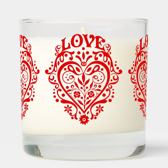 Red Love Heart  Scented Candle (Right)