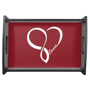 Red Love Heart Serving Tray